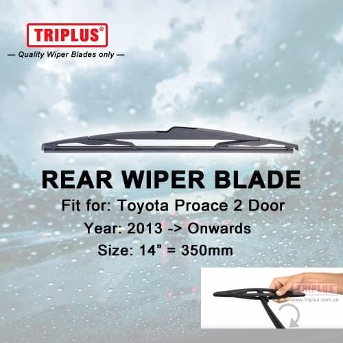 Rear Wiper Blade for Toyota Proace 2 Doors (2013-Onwards) 1pc 14" 350mm,Car Rear Windscreen Wipers,for Back Windshield Wipers