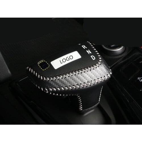 Carbon Fibre Leather Gear Shift Collars Protective Cover For Hyundai IX35 2021 AA775