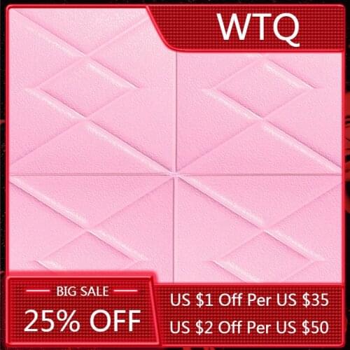 70x70cm 10 pcs 3D Brick Wall Stickers DIY Self Foam Waterproof Decor Wall Covering Wallpaper For TV Background Kids Living Room