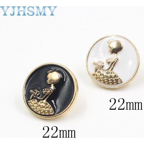 15418172,10pcs,23mm Classic fashion Gold&White Metal Buttons,DIY handmade Materials,Clothing accessories