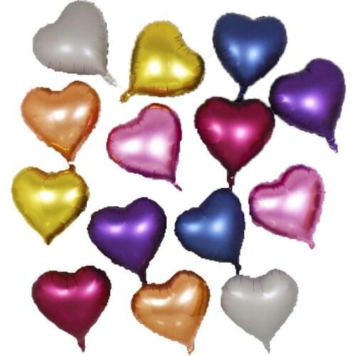 18 Inch Metallic Heart-shaped Balloons Birthday Party Wedding Decoration Aluminum Film Balloons Opening Ceremony Balloons
