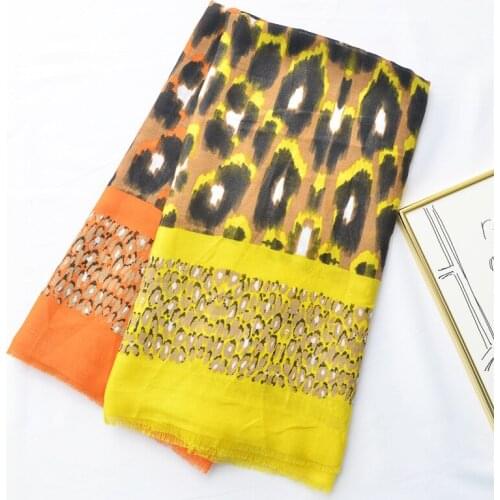 2019 Fashion Cotton Leopard Print Fringe Scarves Shawl Long Beautiful Trendy Leopard Muslim Hijab Muffler Wrap 2 Color 10pcs/LOT