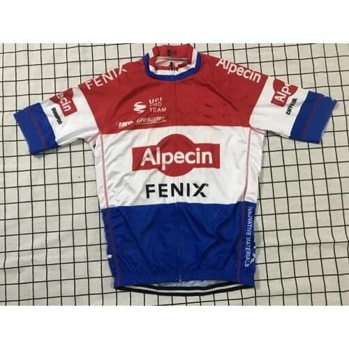 2020 ALPECIN FENIX TEAM NL CHAMPION ONLY SHORT SLEEVE CYCLING JERSEY SUMMER CYCLING WEAR ROPA CICLISMO WITH POWER BAND