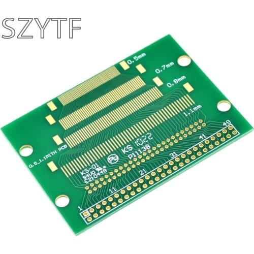 5pcs/bag 50Pin test board turn 2.0mm 2.54mm 2 rows of needle LCM TFT LCD pcb adapter plate test board