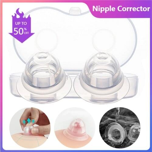 1 Pair Nipple Corrector Silicone Nipple Aspirator Redress Suction Correction Shaper Breastfeeding Supplies for Breastfeeding Aid