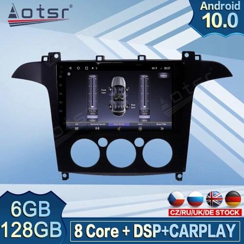 128GB Carplay Car Multimedia Player For Ford S-Max 2006 - 2008 Android Radio Recorder GPS Navigation Video Stereo Head Unit HD