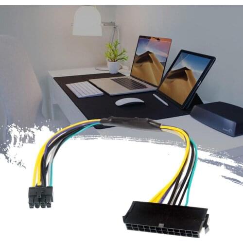 24 Pin To 8 Pin ATX PSU Power Adapter Cable Compatible Precision 7020 Optiplex 9020 3020 With 30cm T1700 DELL U3F0