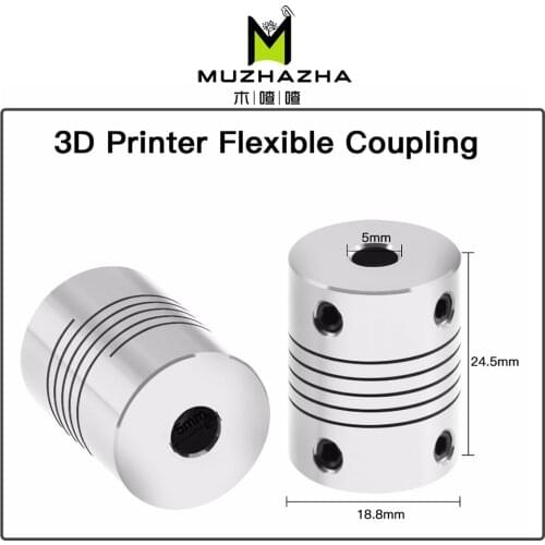 1pcs 5x8mm CNC Motor Jaw Shaft Coupler 5mm To 8mm Flexible Coupling OD 19x25mm wholesale Dropshipping 3/4/5/6/6.35/7/8/10mm