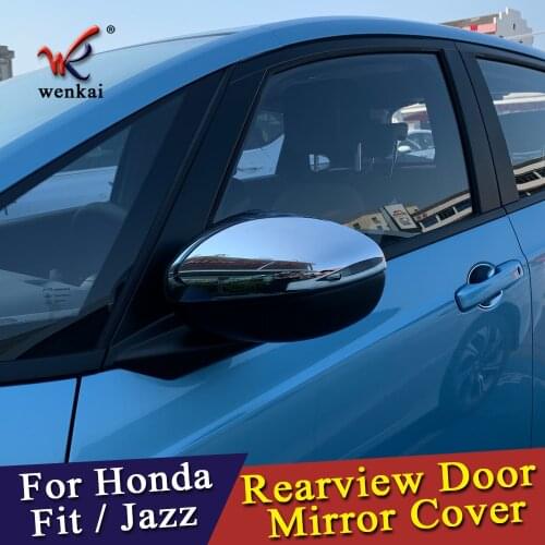 For Honda Fit Jazz GR 2020 2021 ABS Chrome Rearview Side Door Mirror Cover Trim Car Exterior Accessories