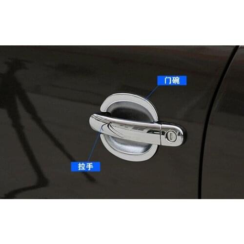 For Volkswagen Tiguan 2010-2015 4 PCS Car Side Door Handle Bowl Frame Decorative Protector Cover Trim Car Styling