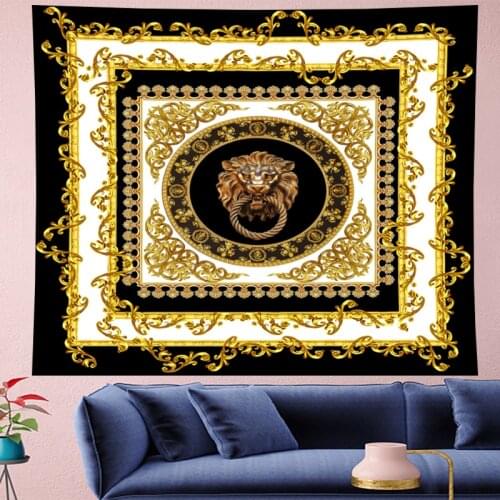 Court style retro Deconstruction panther Tapestry Vintage personality lion Tapestries Retro flower Wall Hanging home decor