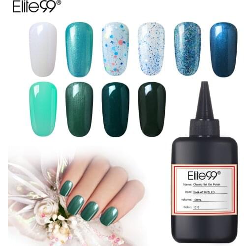 Elite99 241 Colors Pure Nail Gel Polish 100ml Long Lasting Varnish Top Base Coat Nail Art Manicure Gel Lak