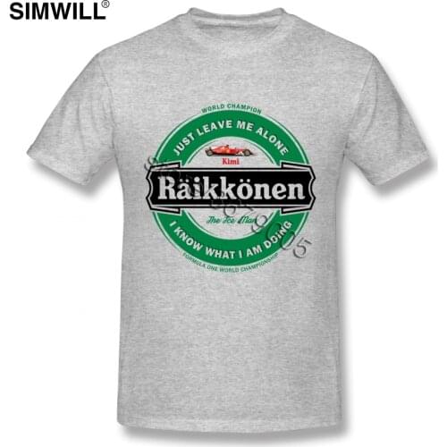 Kimi Raikkonen T Shirt Men Casual Tshirt Short Sleeves Pure Cotton Tees Top O Neck T-shirts Plus Size Apparel Friend Gift
