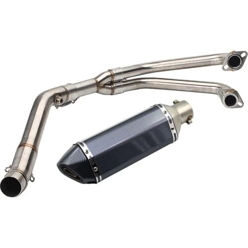 Motorcycle Exhaust Full System Front Hearders Mid Connect Pipe Muffler Escape Slip-On For Yamaha YZF-R3 R25 MT03 (2014-2018)