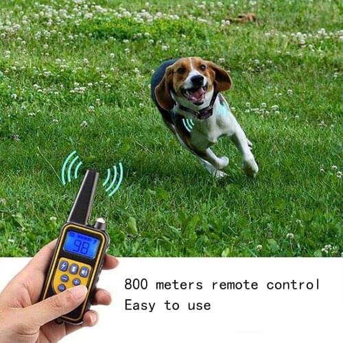 Dog Collar Waterproof Rechargeable Electric Dog Training Collar With Remote Controller Electric Pet Dog Training Collar