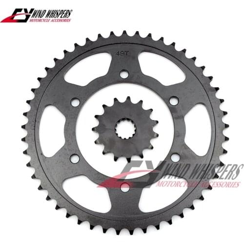 Motorcycle Front & Rear Sprocket geartransmission For Kawasaki ZZR400 ZZR 400 (530) black 49T