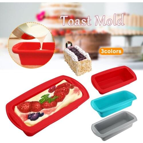 Rectangular Silicone Bread Pan Mold Toast Bread Mold Cake Tray Long Square Cake Mould Bakeware Non-stick Baking Tools 2
