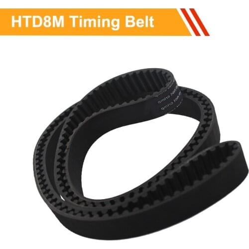 HTD8M Timing Belt 8M-2080/2104/2120/2128/2136/2160/2176/2184/2200/2208/2224mm Toothed Belt 25/30mm Width For 8M Timing Pulleys