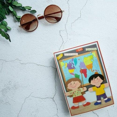 Cutting Dies World map Carbon steel Stencil Craft for DIY Creative Scrapbook Cut Stamps Dies Embossing Paper Hand Craft 1 pc