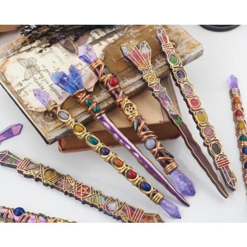 Wizard Wand Silicone Mold Epoxy DIY Magic Wand Childrens Toy Wizard Wand Ceremony Hairpin Decoration Silicone Mold