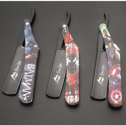 River lake Folding Shaving Knife Professional Men Manual Beard Shaver Cutter Stainless Steel Straight Edge Barber Razor