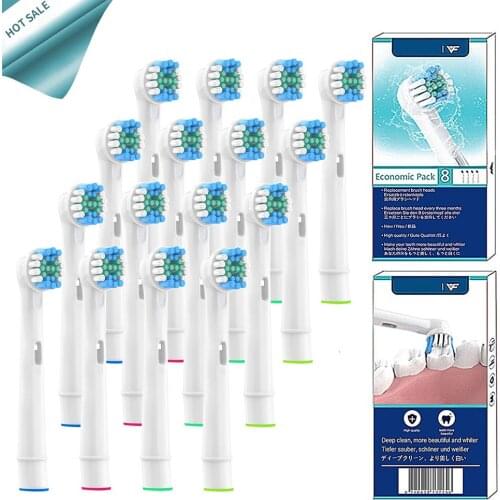 16pcs Replacement Brush Heads For Braun oral B DB4510k 3744 3709 3757 Advance Power400, 450, 450TX, 800, 850, 900, 950, 950TX