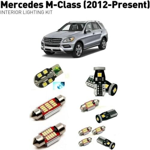 Led interior lights For mercedes m-class 2012+ 16pc Led Lights For Cars lighting kit automotive bulbs Canbus