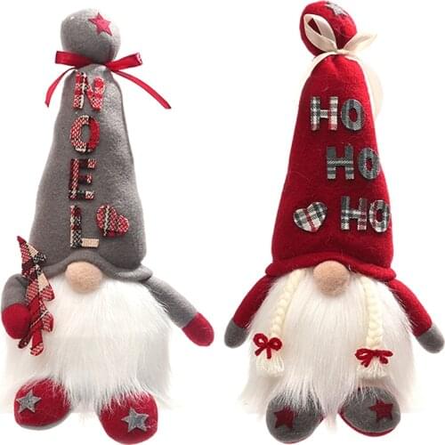 Luminous Forest Rudolph Faceless Doll Merry Christma Dwarf With Light Decor Merry Christmas Home Crafts Decoration