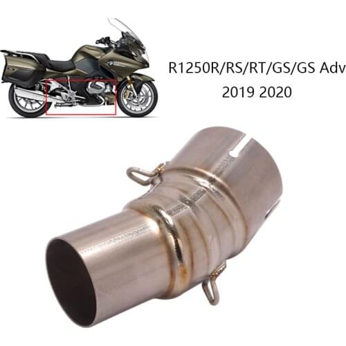 For BMW R1250GS/R/RT/RS 2019 2020 Exhaust Pipe Motorcycle Mid Link Tube Slip On 51mm Muffler Escape Reserve Catalyst Titanium