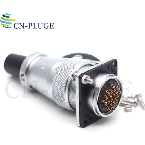 WEIPU WS28 IP67 Waterproof Connector 26 Pin Plugs and Socket Panel Mount Connector LED display power signal connector