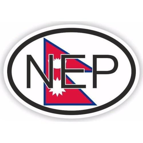 YJZT Nepal Country Creative Car Sticker Accessories Vinyl PVC 8cm*12cm Motorcycle Waterproof Windshield Window Car Styling Decal