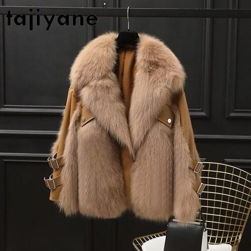 Winter Jacket Womens 2021 Women Real Fur Coat Woman Fox Fur Jackets Female Sheepskin Clothes Luxury Casacos TN1458
