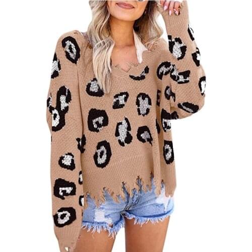 Women Knitted Sweater Geometric Embroidery Asymmetry Hem Casual Pullover Sweater 2020 Female Autumn Winter Retro Jumper