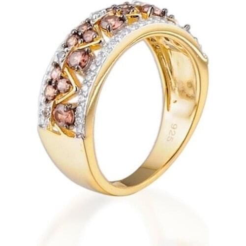 Milangirl Triangle Fan Zircon Rings for Women Fine Jewelry with Size5,6,7,8,9,10,11 Chic Female Anniversary Ring Party