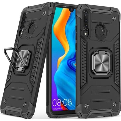 Tough Armor Phone Case for Huawei Honor 8A Case Honor8A Magnetic Metal Finger Ring Holder Cover
