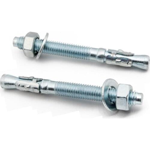 10Pcs M6 M8 M10 M12 M16 Anchor Bolts Expansion bolts Steel Grade 4.8