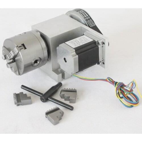 Rotary axis 3 jaw Chuck 80mm CNC 4th axis for Mini CNC router/engraver wood working engraving machine