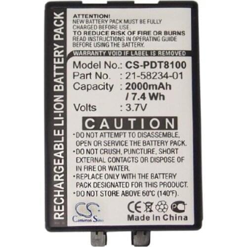 Cameron Sino 2000mAh Battery 21-58234-01 for Symbol PDT8100, PDT8133, PDT8137, PDT8142, PDT8146