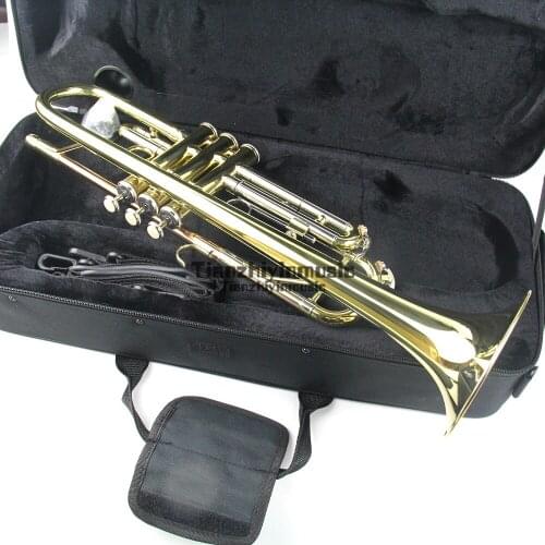 Trumpet bB key Professional Yellow brass body +case