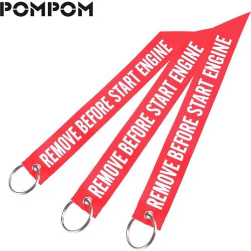 3 PCS Remove Before Flight Streamer Keychains Remove Before Start Engine Keychain for Motorcycle Streamer Red Keychain Chaveiro