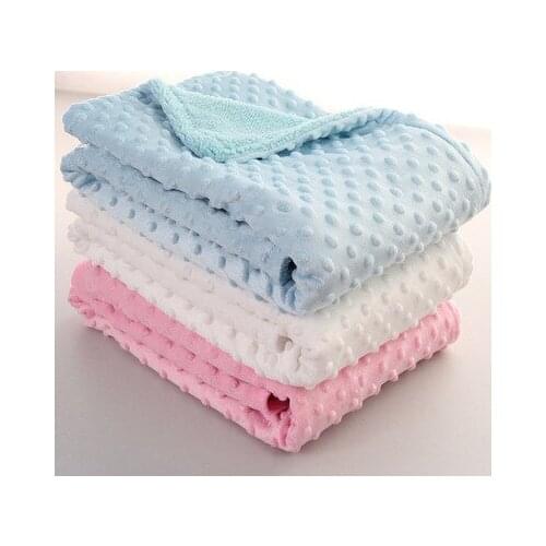 Baby Blankets Velvet Newborn Boys Girls Swaddle Wrap Blanket Infant Kids Stroller Bedding Basket Quilt Child Accessory
