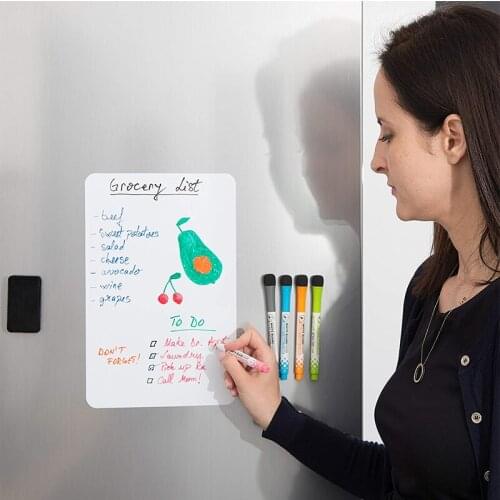 Whiteboard Magnetic Dry Erase Board Magnet White Board Fridge Sticker Writing Teaching Drawing Memo Calendar Child Board A5 Size