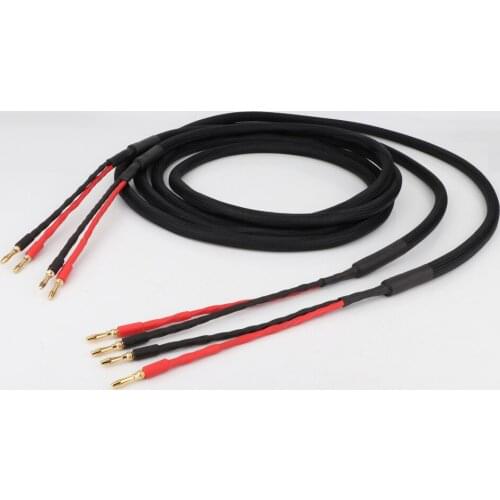 Pair Hifi Tara Labs Prism Helix 8 audio Speaker Cable with Gold Plated banana plug