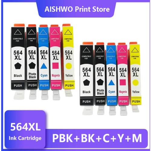 10PK 564XL Ink Cartridge for hp 564xl 564 compatible for HP Photosmart B8550 C6324 C310a C410 6510 D5460 7510 B209a 4610 3070A