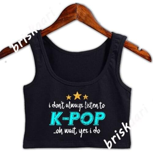 Kpop Crop Top Women Comfortable Spring Sleeveless Round Collar Anti-Wrinkle Top Customize Gents Vest