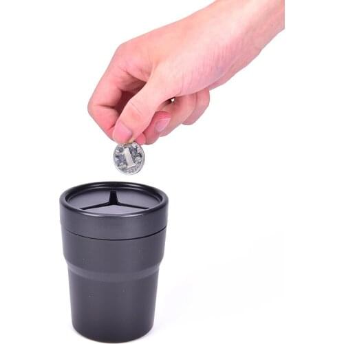 Mini Pen Tissue Coin Holder Box Black Multifunctional Car Trash Bin Container Car Interior Parts