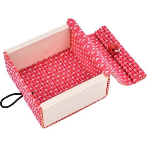 Fashion Ring Necklace Earrings Bamboo Wooden Case Jewelry Storage Boxes Holder Gift Flower Color Storage Boxes