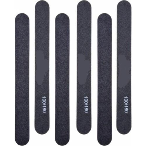 Nail Files 100/180 Sanding Lot Double-sided Polishing Nail Files Tools Sand Straight Strip For UV Gel Polish Manicure Tool