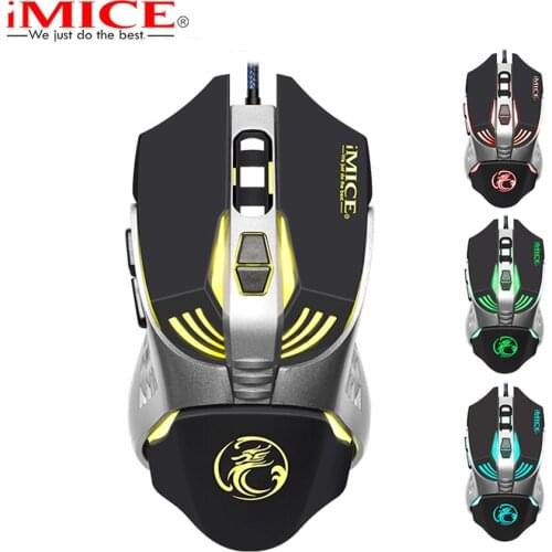 IMice V5 Programmable Gaming Mouse 3200DPI 7 Buttons Backlit USB Wired Optical Computer Mouse Gamer for PC Laptop Desktop