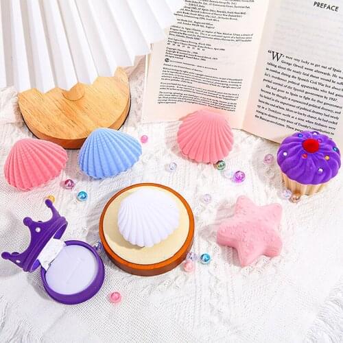 1pc Shell Crown Velvet Wedding Engagement Ring Box For Earrings Necklace Bracelet Jewelry Display Gift Box Holder Container Case